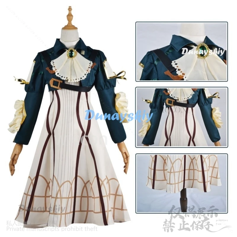 Anime Glass Garden Cosplay Costume pour femmes et filles, robe rétro personnalisée, Lolita Cos, perruques, chaussures, ensemble complet, Halloween, Noël