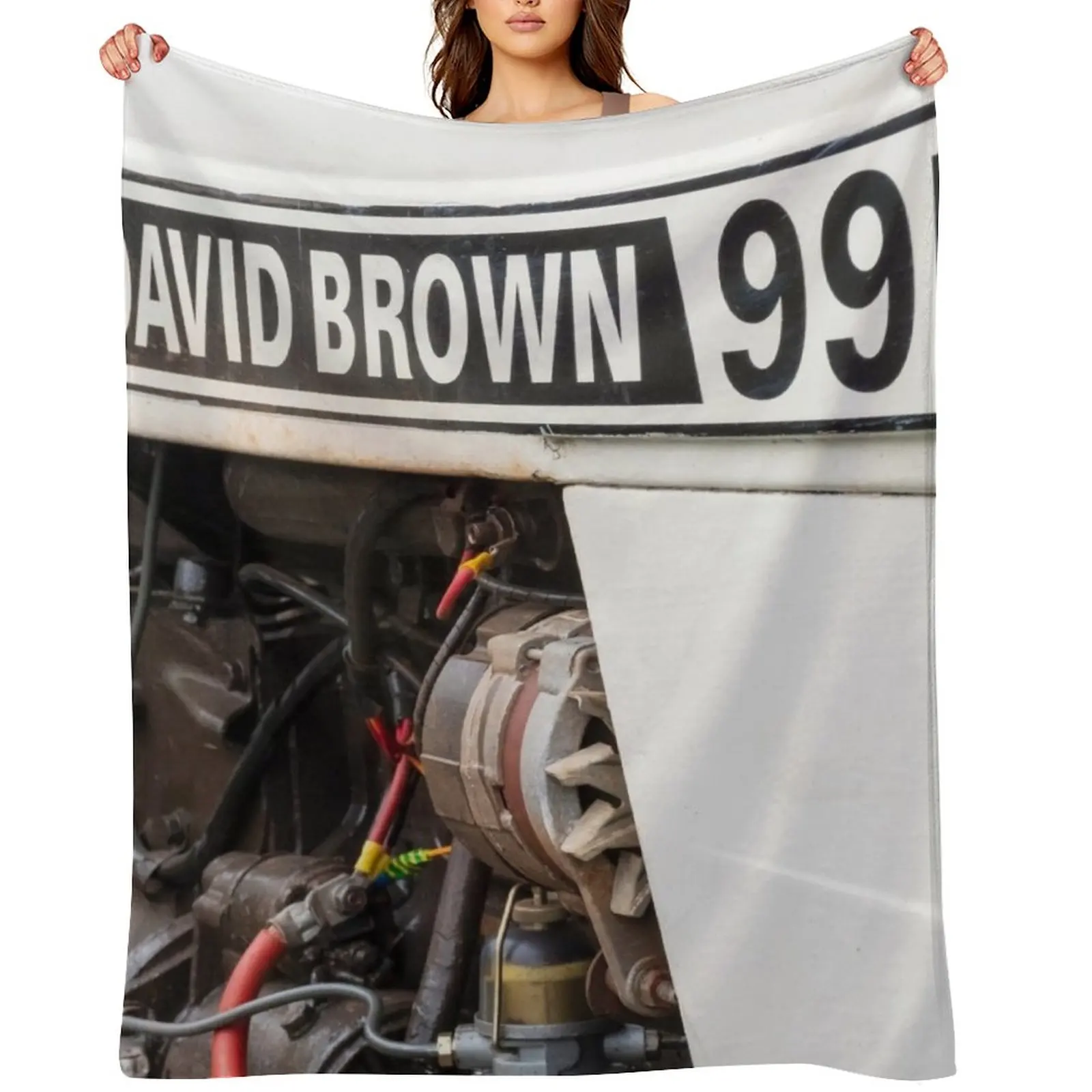 Vintage David Brown 995 tractor Throw Blanket Plaid Soft Big Thin Decorative Beds Blankets