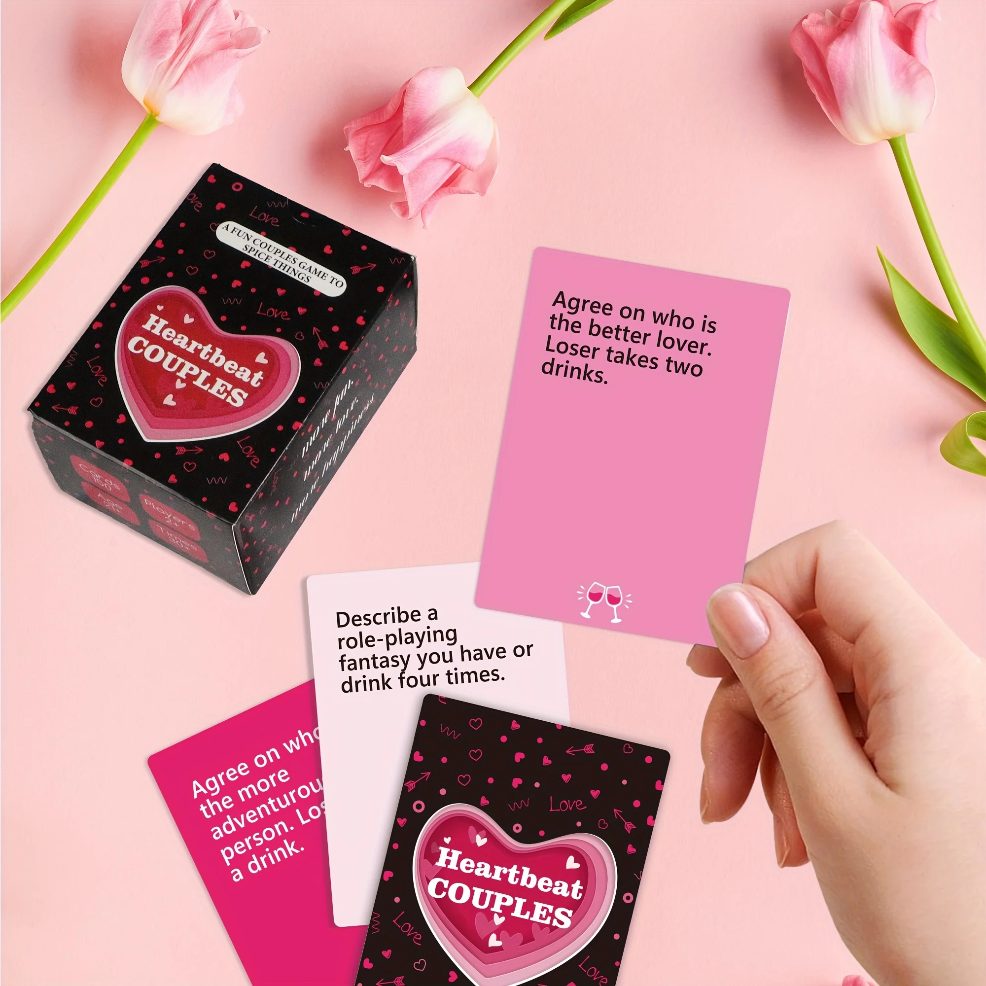 Couple Drinking Card Games Perfect Anniversary Valentine's Day Gift, Party Gathering, Meaningful Conversations