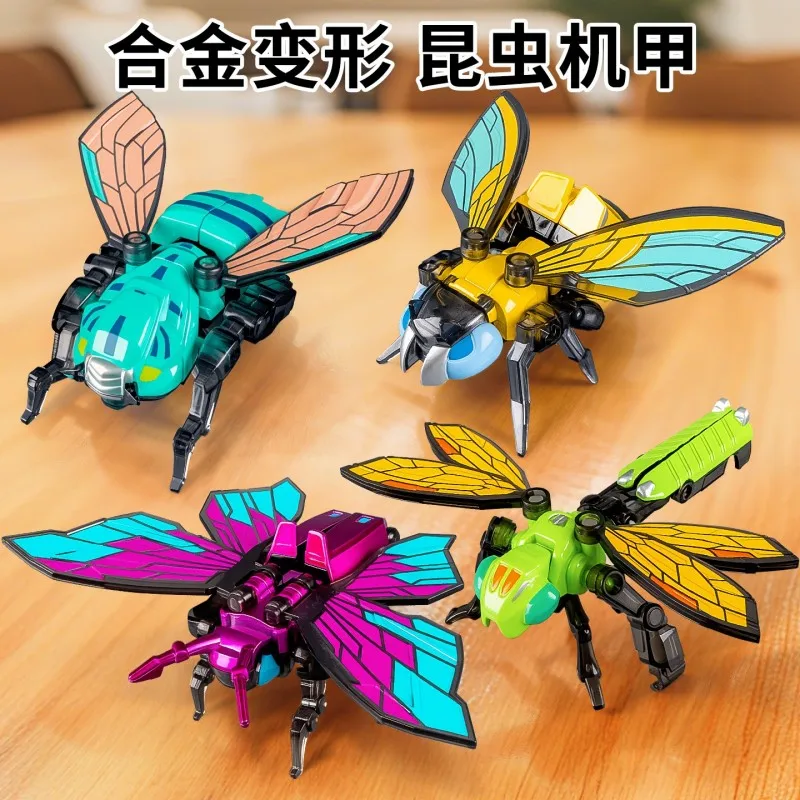 Alloy insect mecha deformation assembly robot children's simulation animal Zhizuo bee model toy