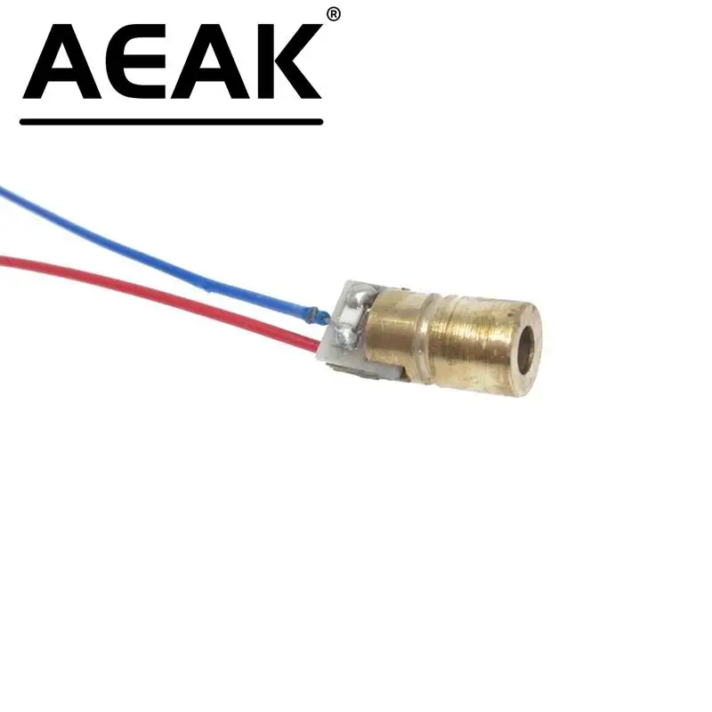 AEAK 5V 650nm 5mW Adjustable Laser Dot Diode Module Red Sight Copper Head Mini Laser Pointer