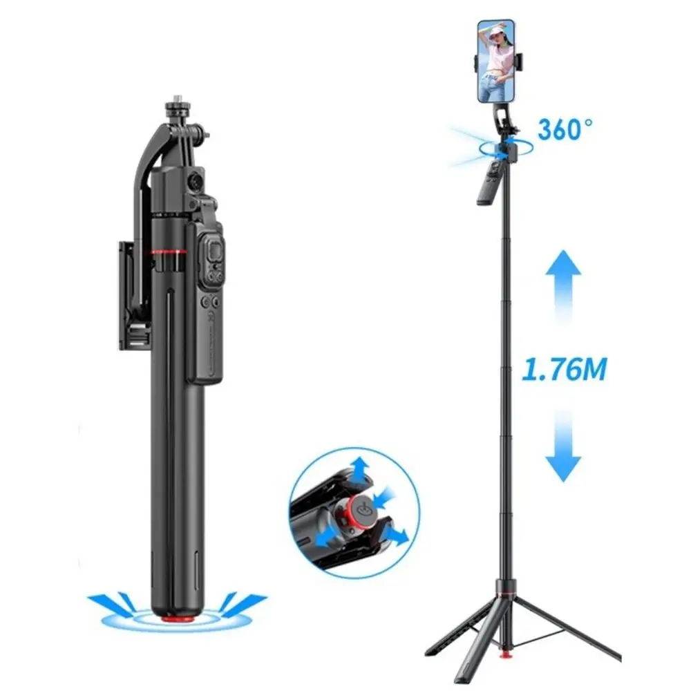

Auto Pop-Up Gimbal Stabilizer Tripod Face Tracking Remote Bounce Selfie Stick Tripod 360° Rotation Universal Phone Selfie Stick
