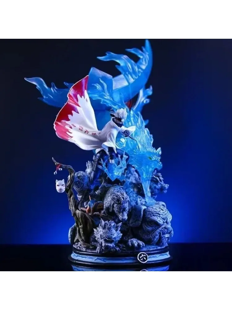 Figurines d'action Naruto de 22 cm, Kakashi debout, statue en PVC, figurines de collection, décoration de chambre, jouet fait main, cadeau d'anniversaire pour garçon