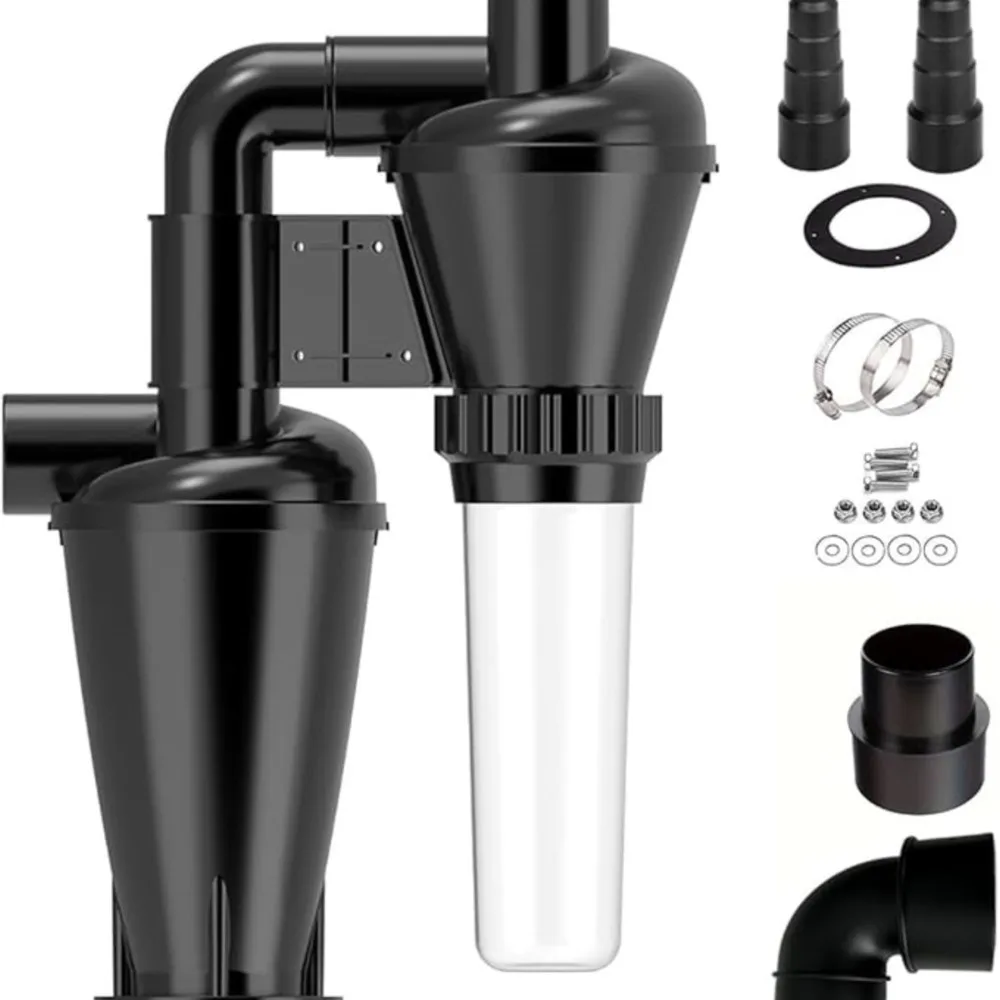 Double Filtration Cyclone Dust Collector Woodworking Filter Industrial Separator Collector Canister Dust Control System