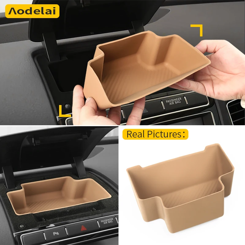

For 2011-2018 Volkswagen VW Touareg center console storage box, water cup pad, silicone protective cover Car Accessories