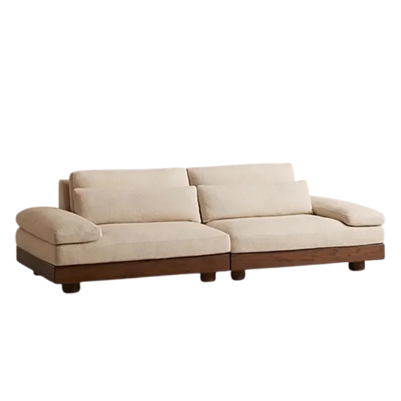 AAhot Sale Single Linen Sofas Beige Fabric Large Modern Lounge Couch Sectional Sleeper Salon Living Room Furniture