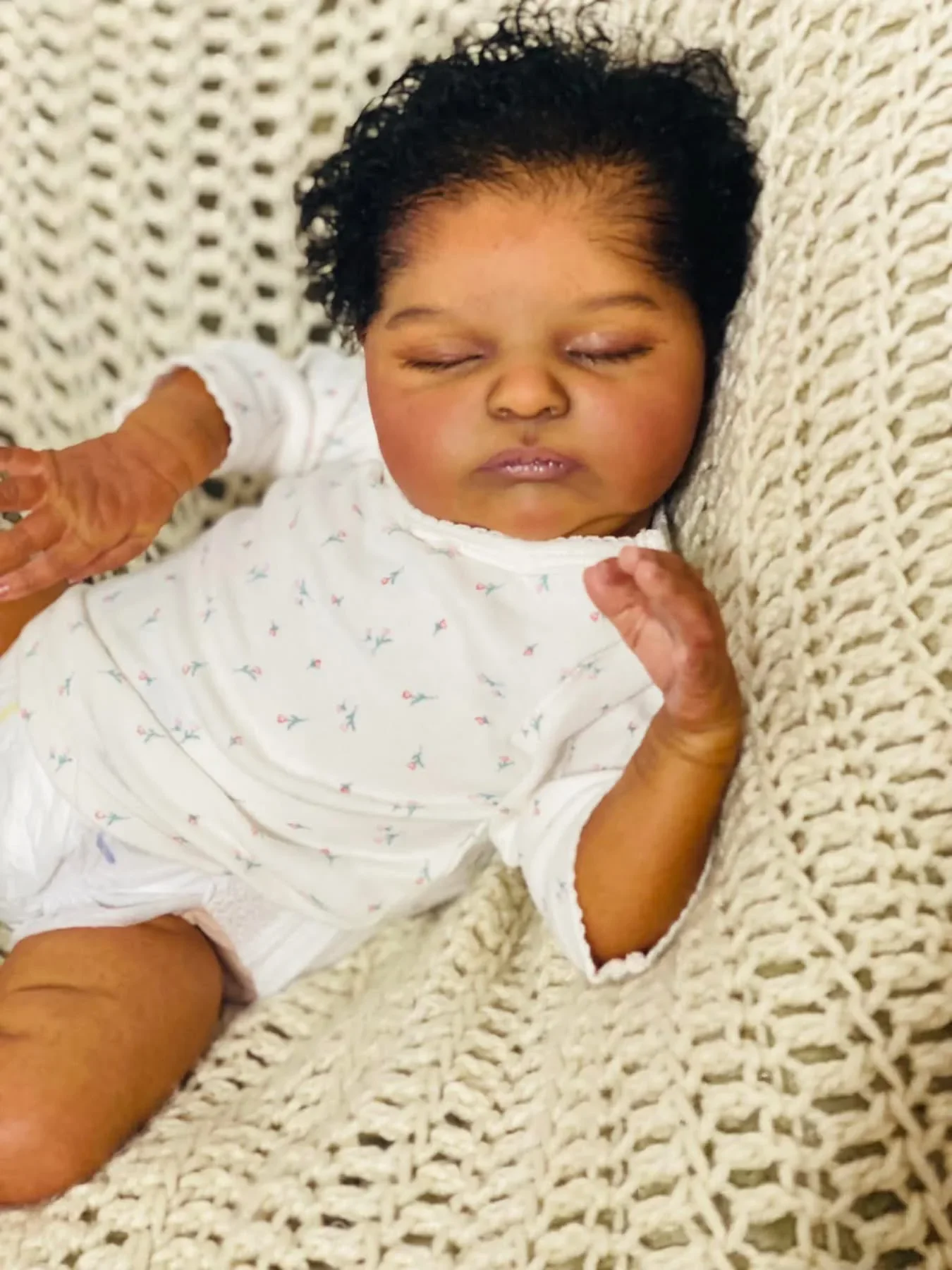 DLS 18 pollici Pelle scura Neonato Taglia con capelli radicati a mano Reborn Baby Doll Laura Realelike Real Baby