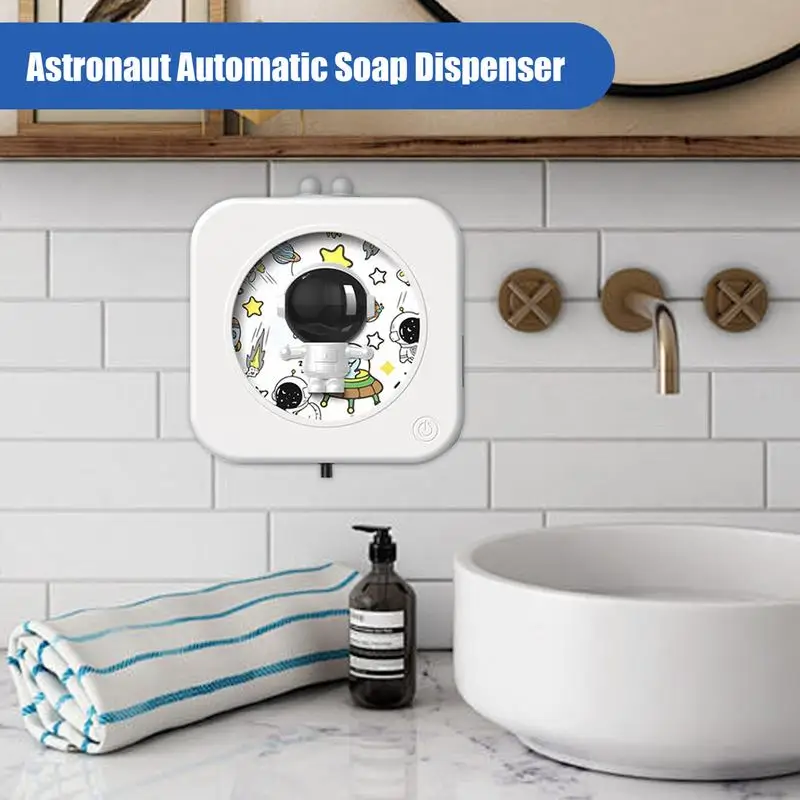 Automatic Shampoo Dispenser For Shower Smart Sensor Astronaut Electric Touchless Wall Hand Wash Dispenser For Bathroom Touchless