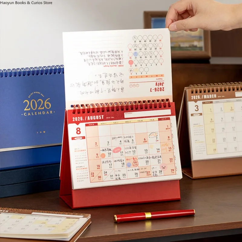 calendars 2026、2026 calendar、calendar、Weiyi 2026 Desk Calendar - Multifunctional Horse Year Planner & Notebook for Office Decor 4