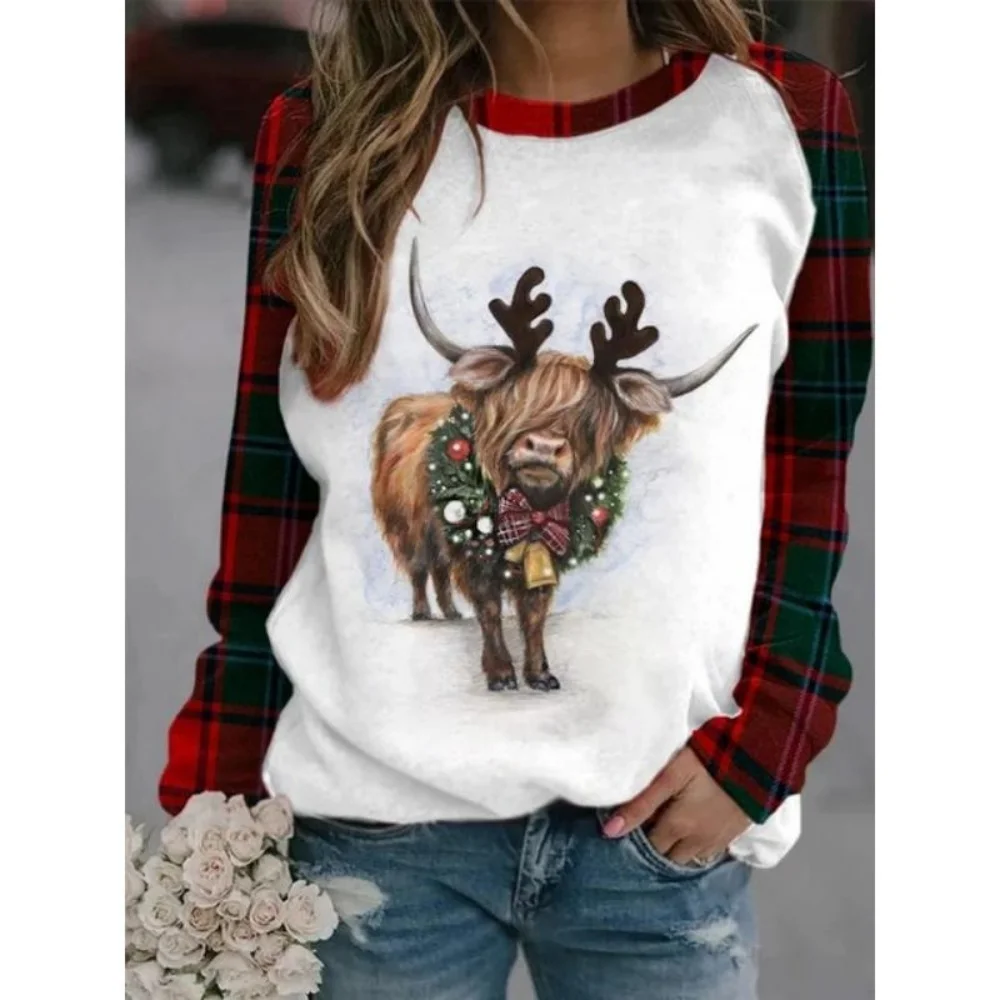 

New Plant Floral Cow 3D Print Sweatshirts Women's Raglan Long Sleeves Hoodies Casual Y2k Pullovers Harajuku Tops Female Clothing