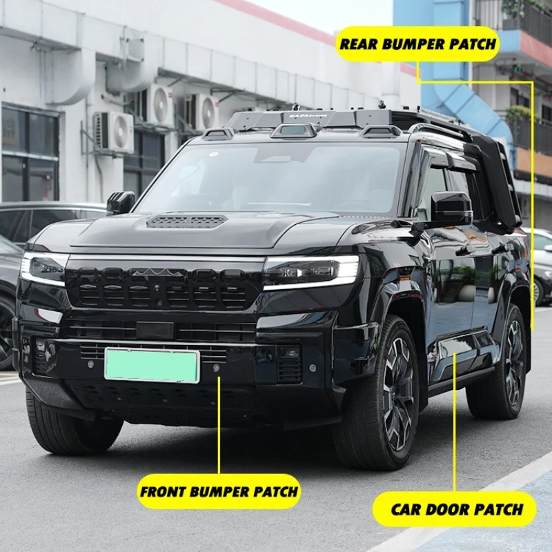 Blackout Trim Kit for Leopard 8 Black Knight Styling Set with Bumper Side Skirt Strips Exterior Accessory