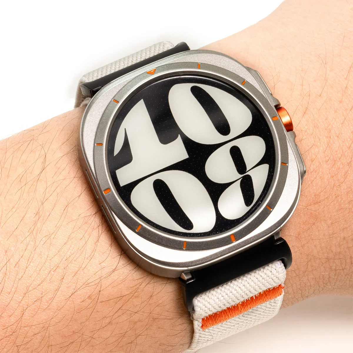 Elastic Band+Glass Case for Samsung Galaxy Watch 7 6 40mm 44mm Change To Ultra Case Nylon Parachute Buckle Galaxy Watch Strap