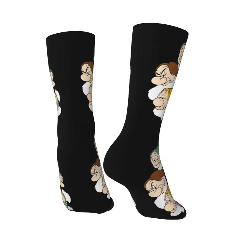 Custom Snow White And The Seven Dwarfs Dress Socks Mens Womens Warm Fashion Crew Socks