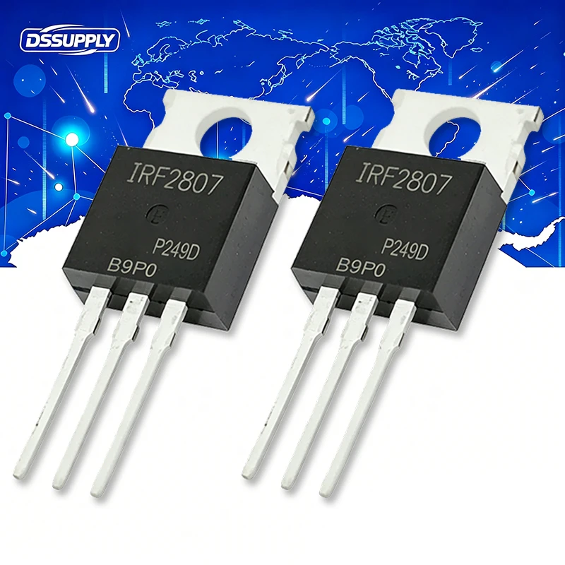10PCS IRF2807 TO-220 IRF 2807 N-Channel MOSFET IRF2807PBF TO220  Field-Effect Transistor Chip