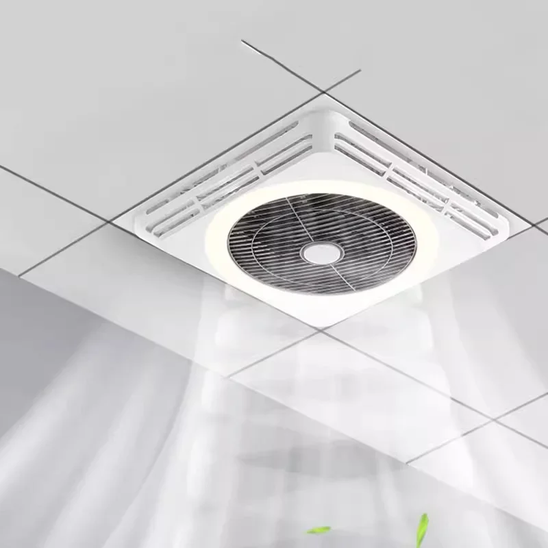 Nueva luz de ventilador de circulación silenciosa sin aspas inteligente, atenuación remota, luz de Panel de placa de yeso con hebilla de aluminio para techo