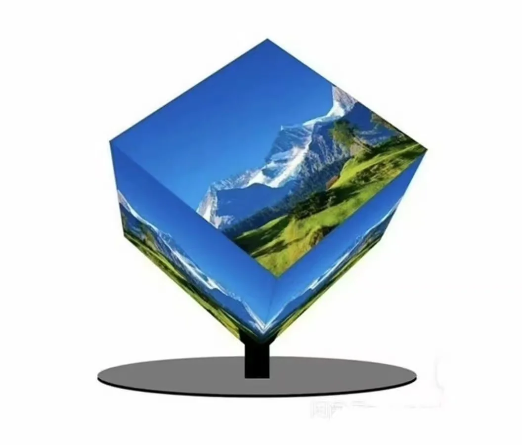 Boshuo P3 Indoor 5-Sided Magic Box 3D LED Cube Video Wall Display Full Color High Brightness 5000cd/sqm Customizable Pixel Size