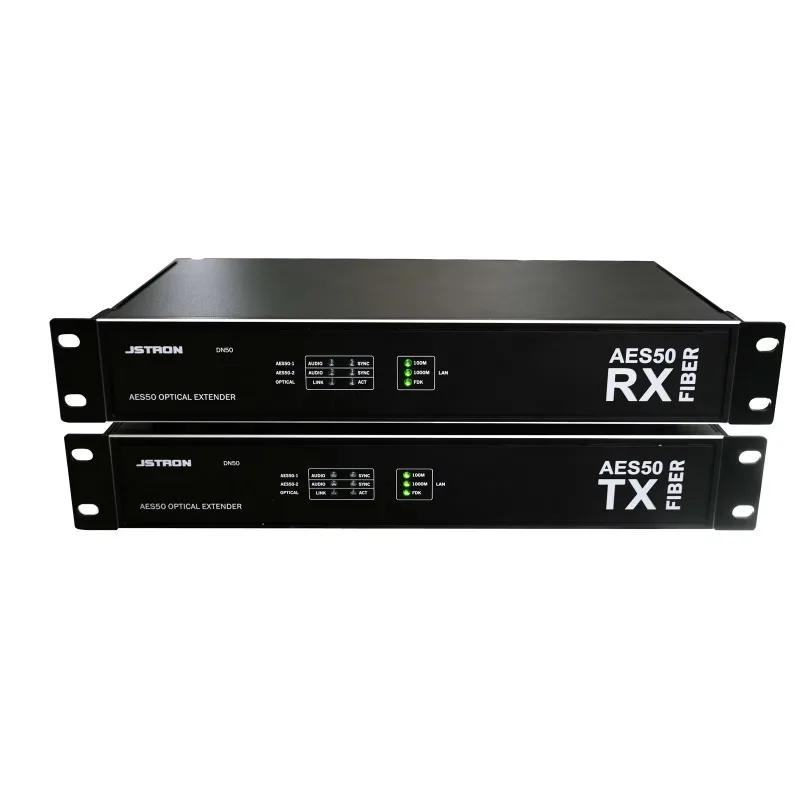 DN50 2-Channel AES50 Optical Fiber Extender + Gigabit Transceiver 2-IN-1 Tuning Light Transmission Device