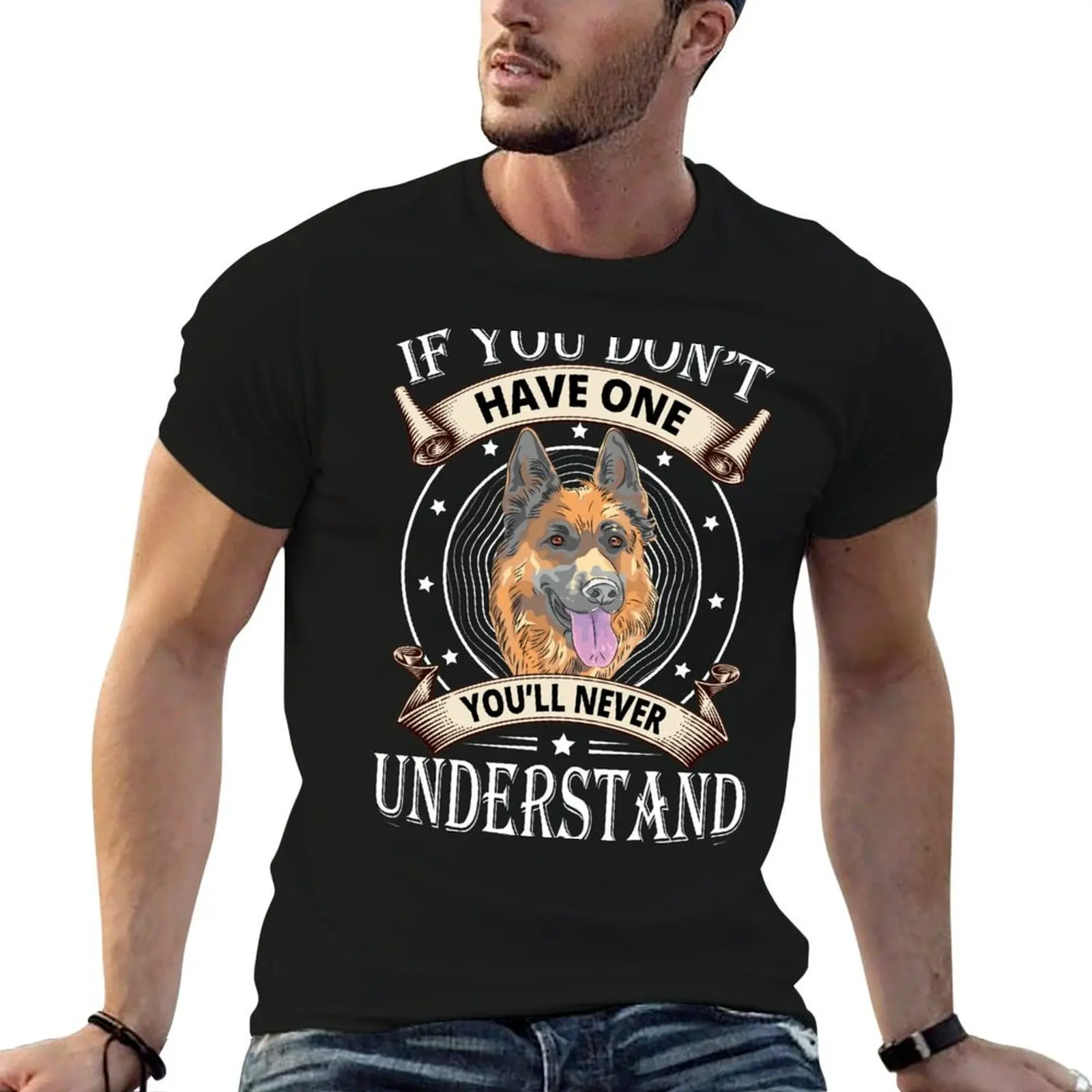 T-shirt pour homme, marque de luxe de haute qualité, avec inscription « German Shepherd If You Don't Have One You'll Never Understand».