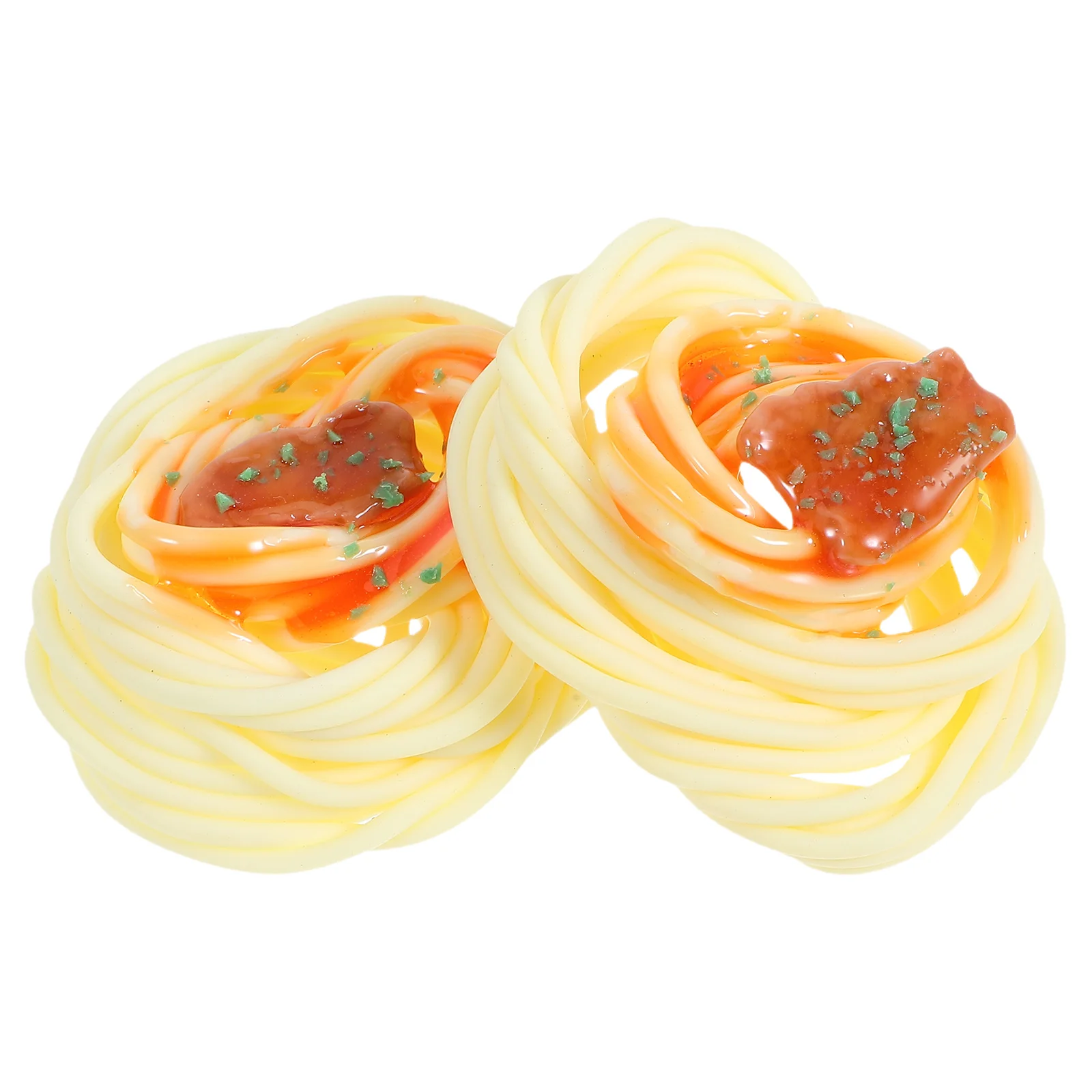 2 stks Realistische Nep Spaghetti Props Simulatie Noedels Voor Restaurant Display Pretend Keuken Accessoires Kunstmatig