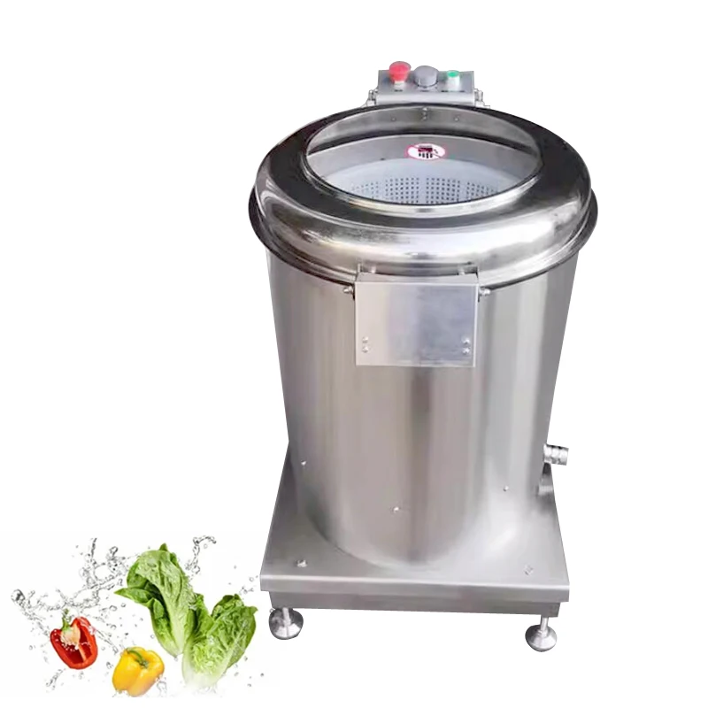 Automatic Food Deoiler Vegetable Spin Dehydrator Leafy Vegetable Dewatering Machine Vegetable Centrifugal Dehydrator