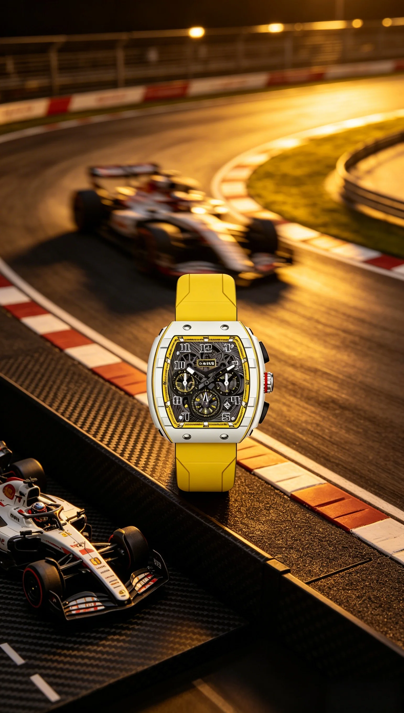

CAIAS Barrel-Shaped Multifunction Watch: A three-dimensional case paired with a skeletonized gear dial for precise control