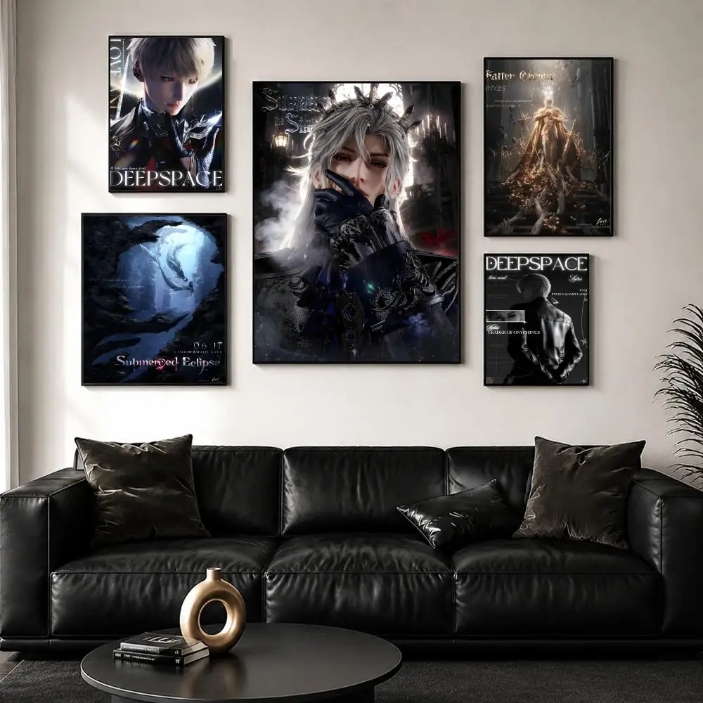 L-Love and Deepspace Poster Wall Poster Self-adhesive Waterproof for Bedroom/e-sports Room Family Life Pet Anime