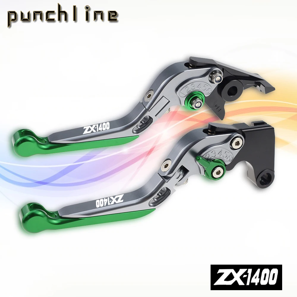 

Fit For ZX1400 2006-2017 ZX 1400 ZX-1400 Motorcycle CNC Accessories Folding Extendable Brake Clutch Levers Adjustable Handle Set