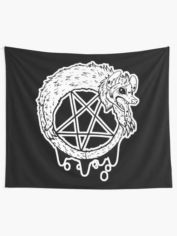 Pentagram Satanic Furry Gothic Possum Tapestry House Decoration Home Decoration Accessories Tapestry