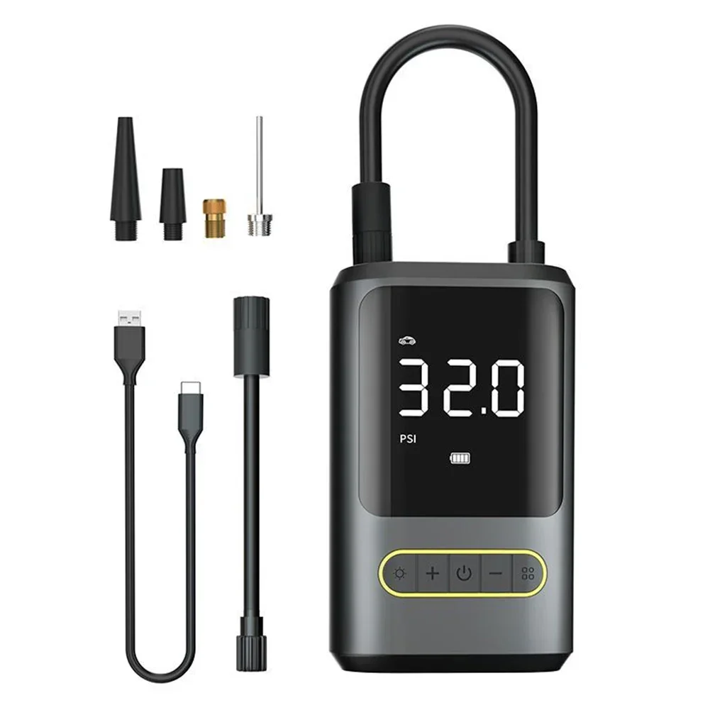 مضخة كهربائية متعددة الأغراض بقدرة 150 رطل لكل بوصة مربعة - USB من النوع C قابلة لإعادة الشحن للدراجة والدراجات النارية