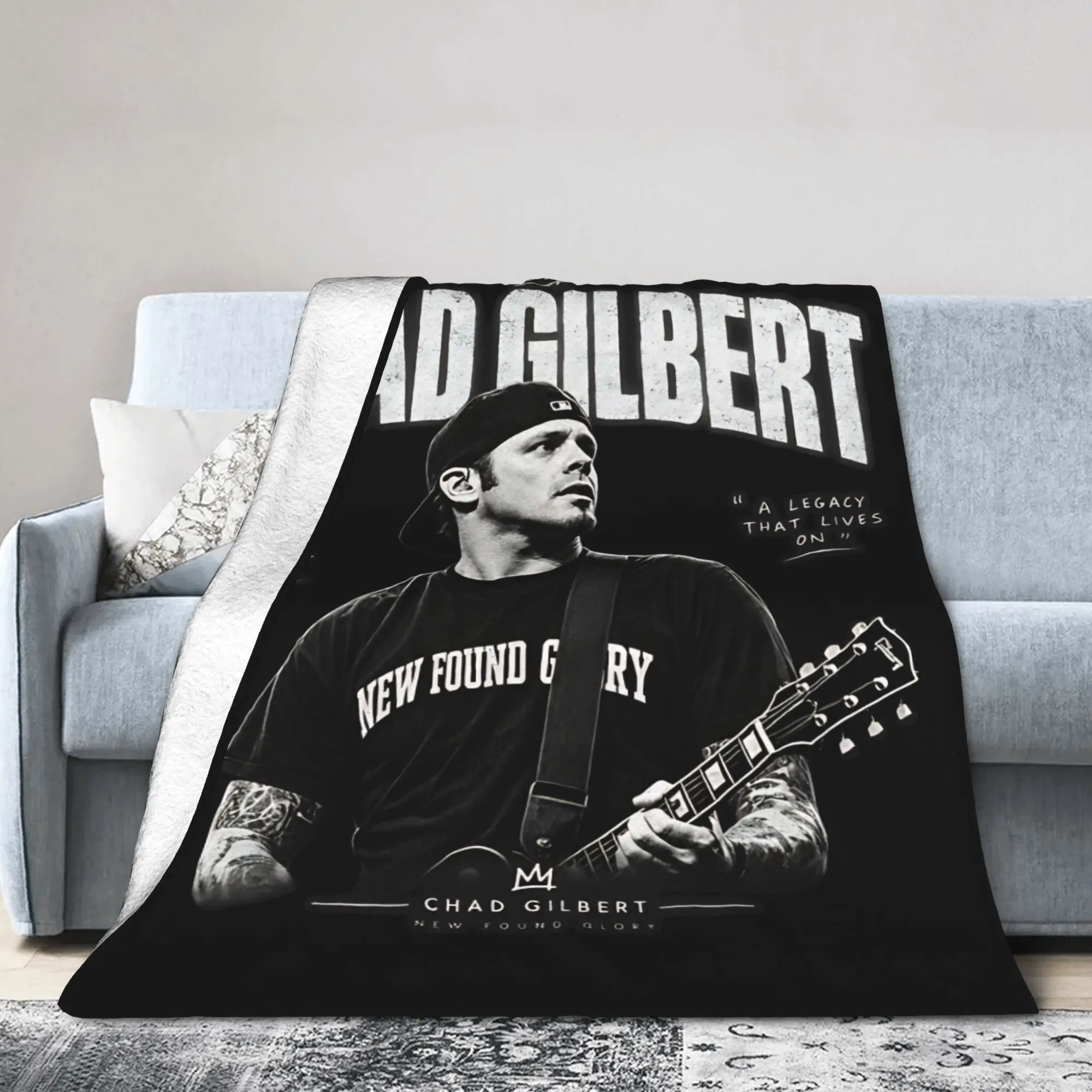 Rip Chad Gilbert Guitarist Plush Blankets  Funny Throw Blankets for Bed Sofa Couch 150*125cm Bedspread