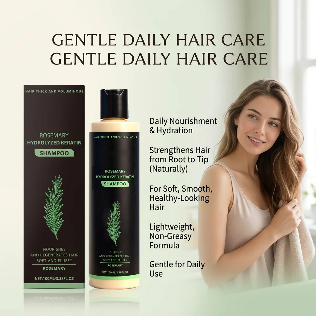 Rosemary Volumizing Shampoo Repair Hair Roots Soothing Scalp Promote Hair Growth Control Oil Reduce Odor Moisturizing Shampoo