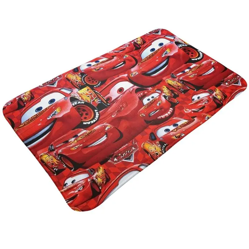 Custom Lightning Mcqueen Cars Doormat Anti-Slip Bathroom Kitchen Mat Toilet Floor Door Entrance Carpet Rug