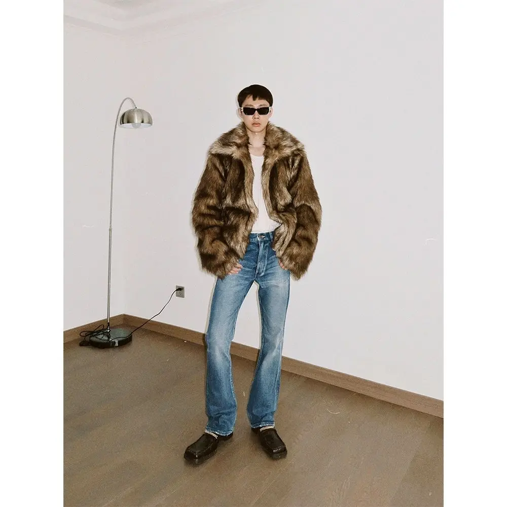 Moda coreana pele integrada novo casaco jaqueta feminina inverno solto médio longo quente grosso tendência roupas femininas