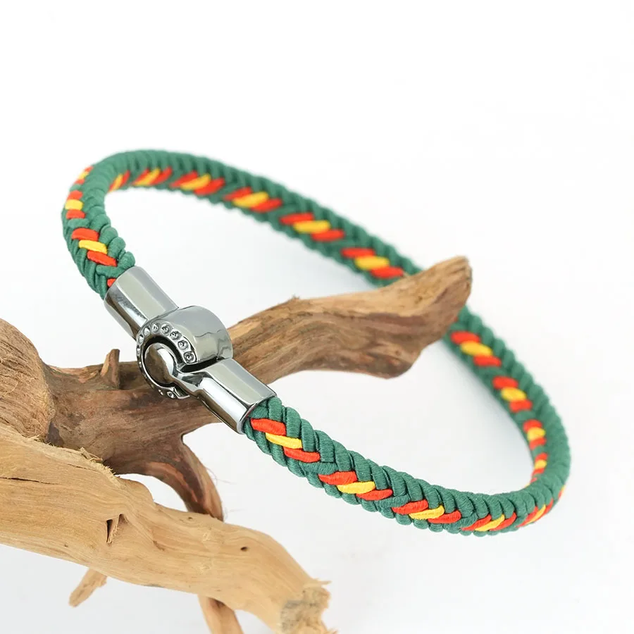 جديد أزياء الرجال حبل سوار الصف العرقية النسيج اليدوية مضفر سوار 6 ألوان التفاف الإسورة أوم تنوعا اكسسوارات