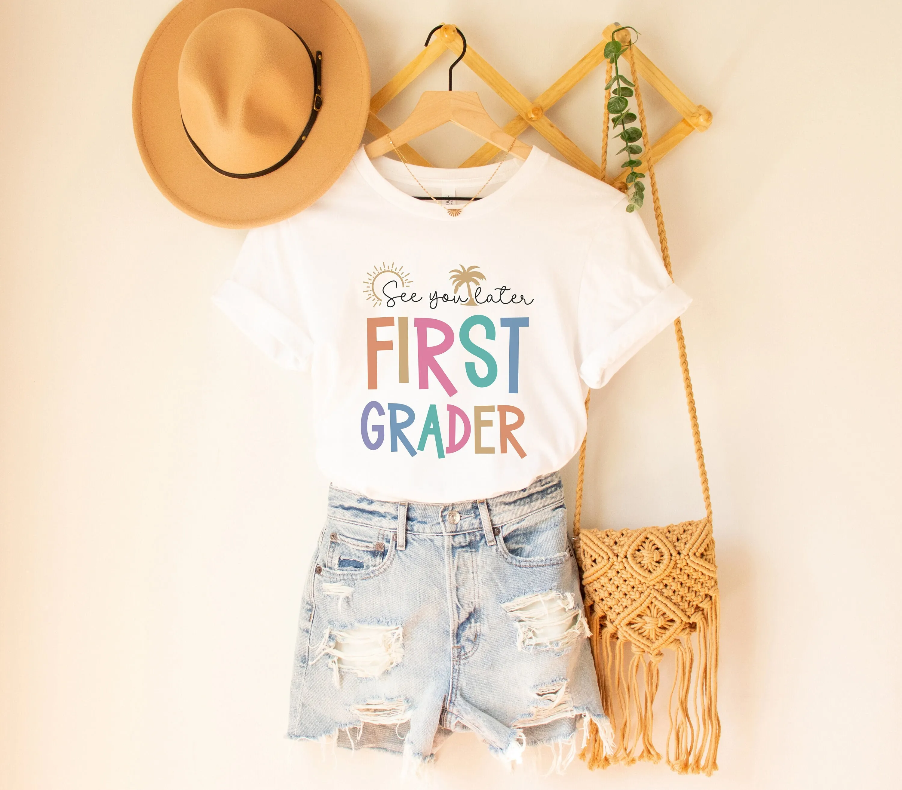 End Of The Year Teacher T Shirt See You Later First Grader 1St Grade Goodbye Students Crewneck