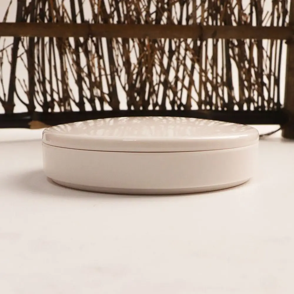Plastic Round Color Palette With Lid Imitation Porcelain Watercolor Painting Tray Artist Supplies Multifunctional