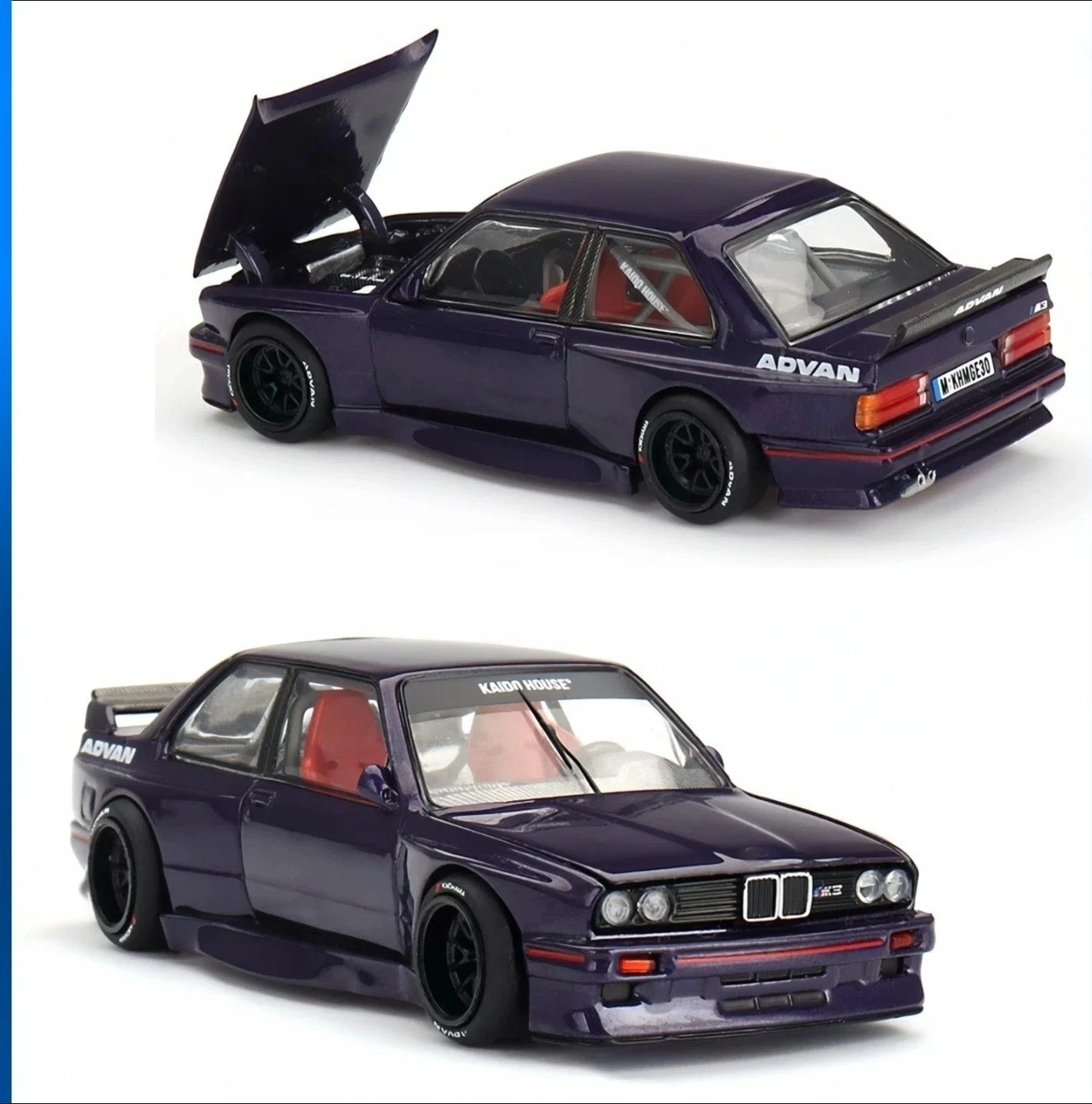 

Модель Mini GT x Kaido House 1:64 M3 Kaido GT V2 - фиолетовая # Металлическая модель автомобиля 216 Diecast, лимитированная серия из сплава