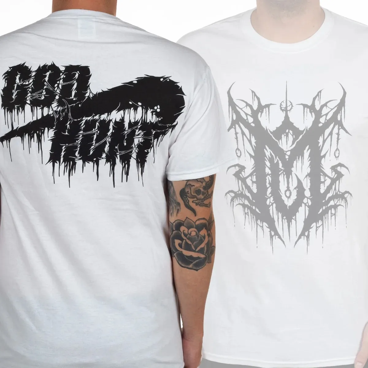 Mental Cruelty T‑Shirt,Echoes of A Forlorn Land Skull Themed Artwork with Top Band Logo,deathcore Band Merchandise Fan