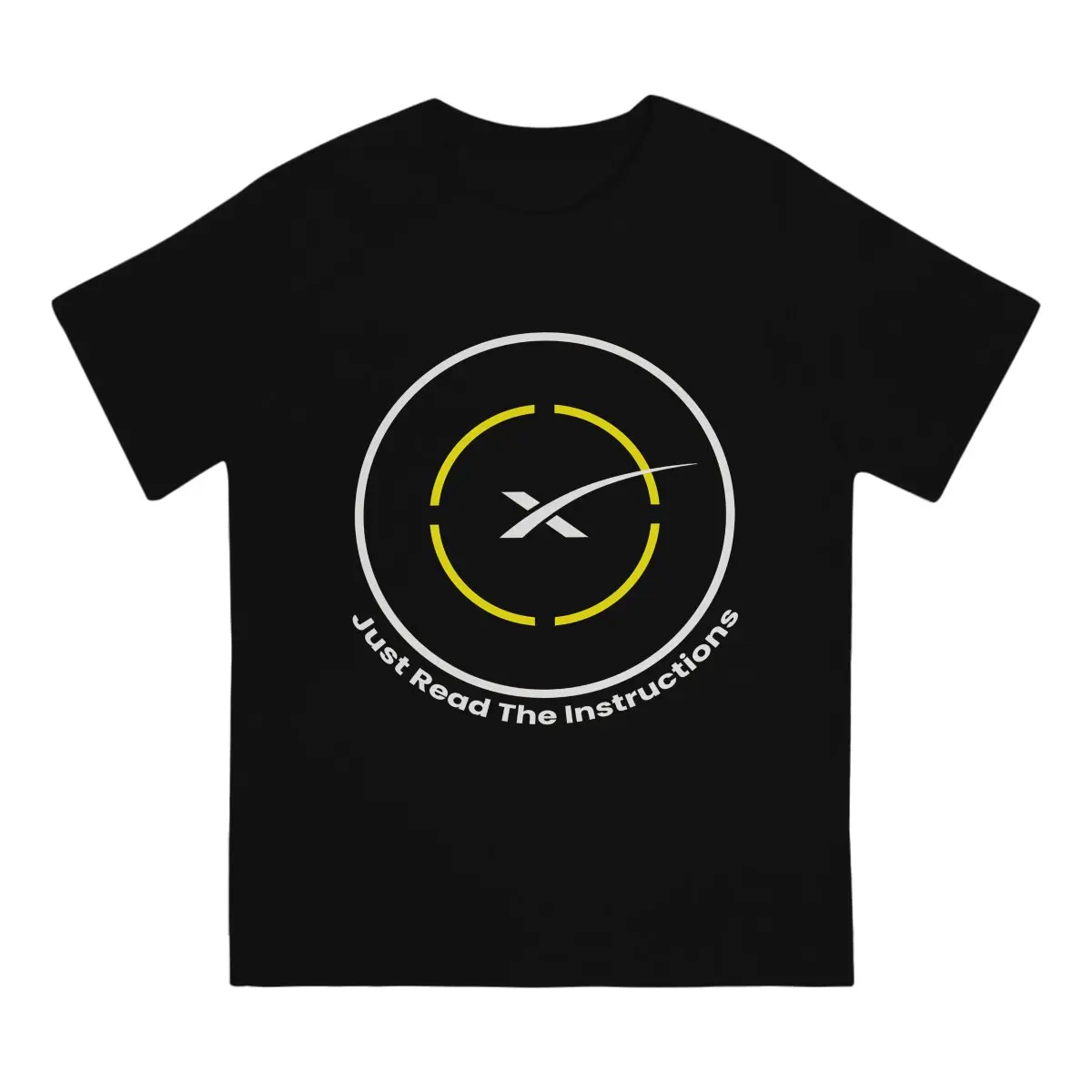 Just Read The Instructions SpaceX Landing Droneship Classic T Shirt Vintage Punk Men's Tshirt O-Neck  Men Clothing