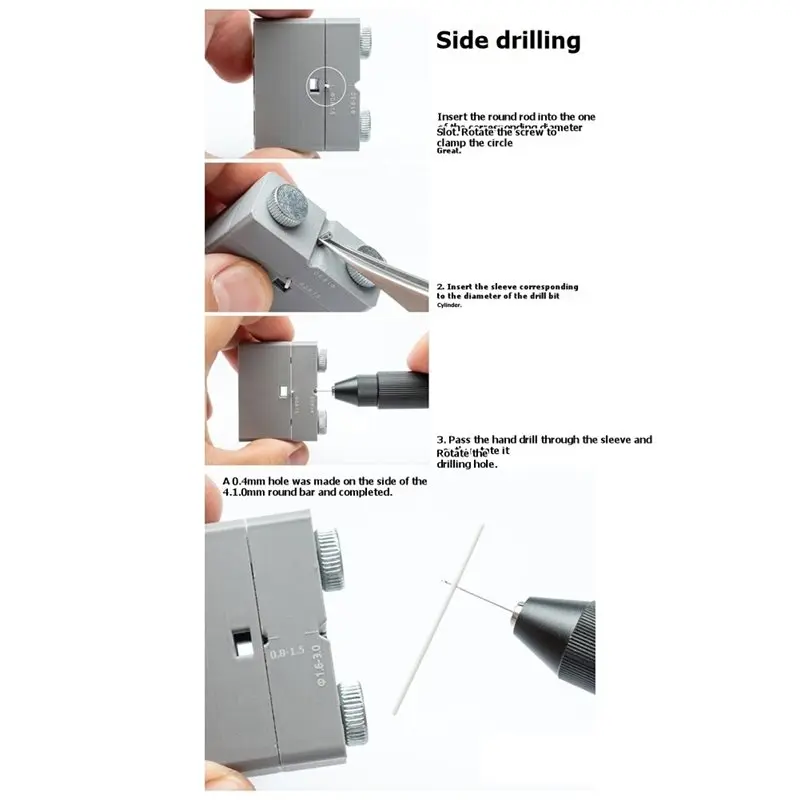 [A93Z!】 Replaceable Drill Sleeve For Model Building Tool 0.4-1.0Mm Round Bar Vertical Center Driller Precision Positioning