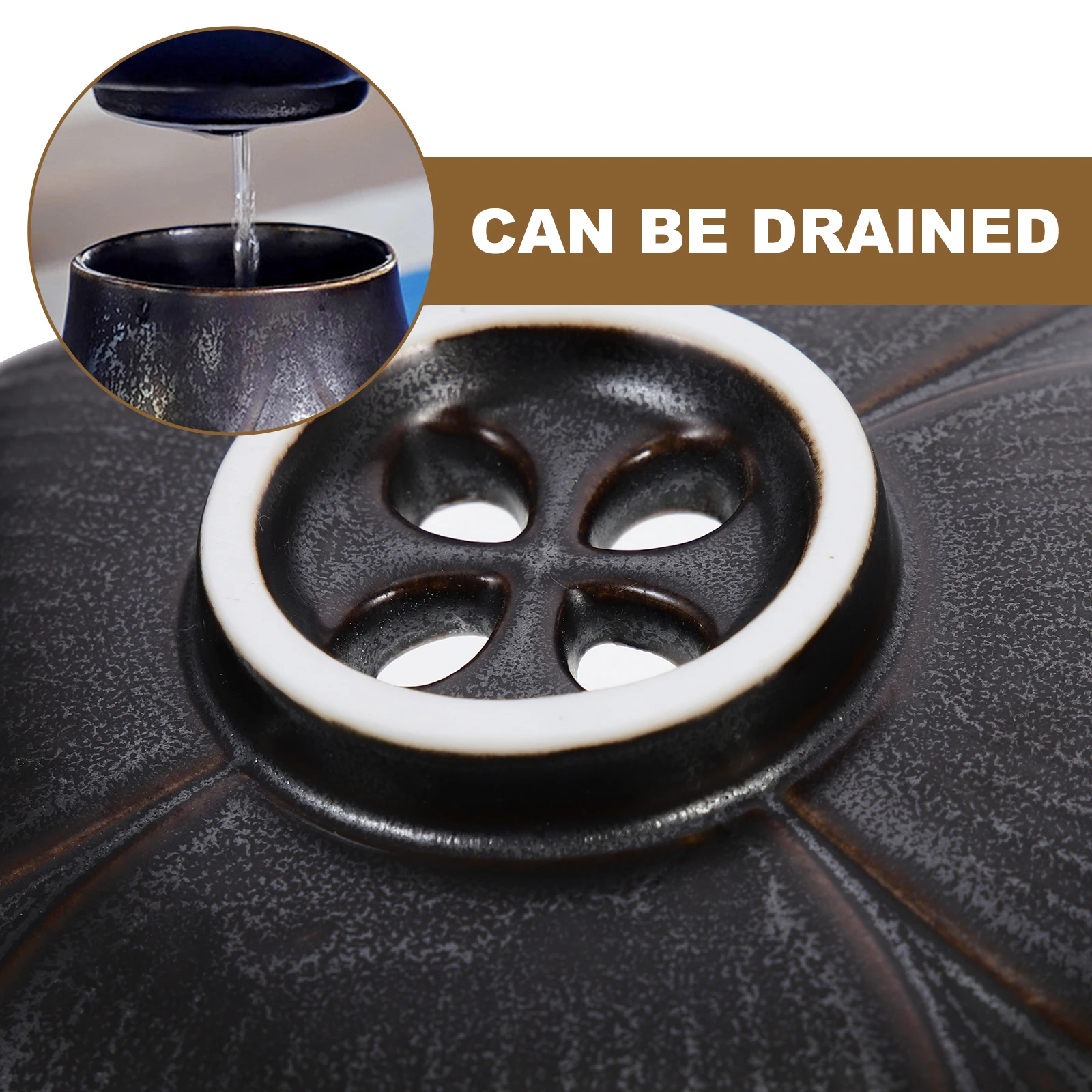 

Ceramic Lotus-Design Fruit Bowl Light Weight Portable Home Kitchen Decorative Serving Dish for Snacks Dried Fruits Desserts