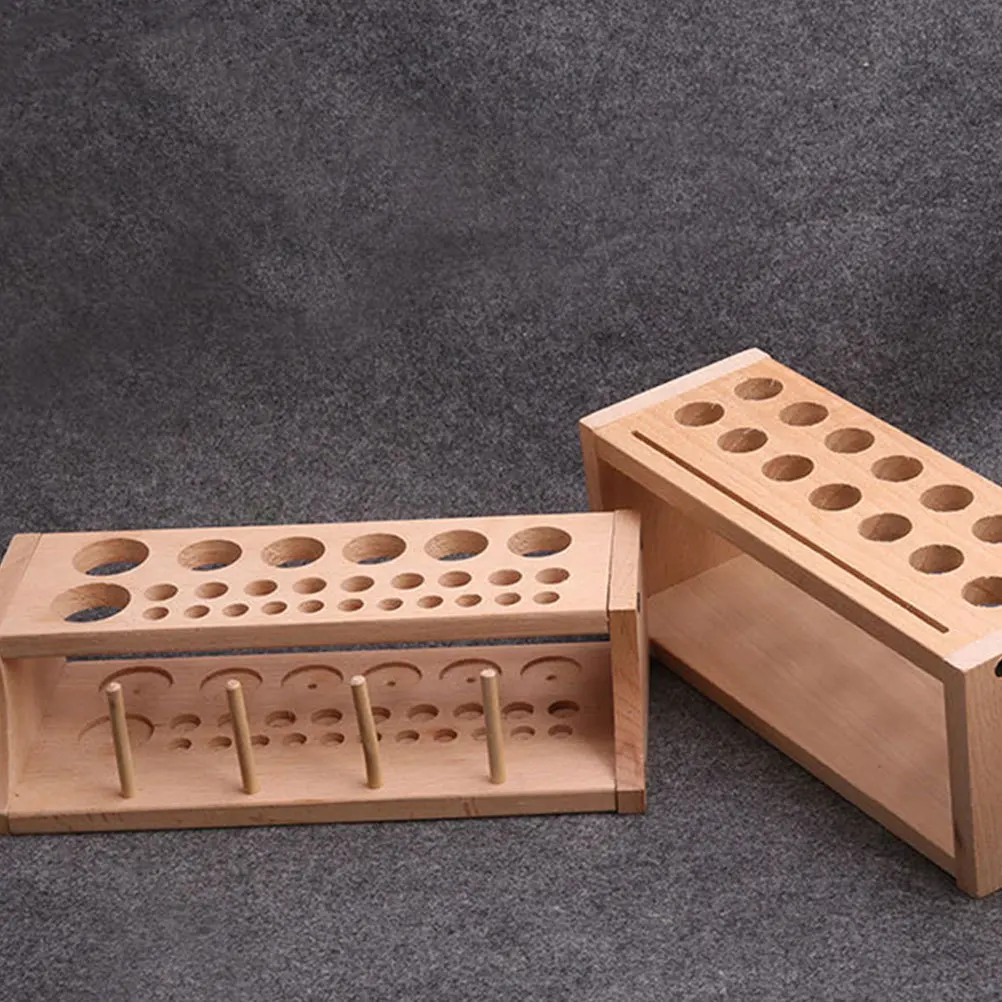 

1Pcs Tool Rack Wooden Leathercraft Storage Holder Durable DIY Tool Stand for Home Studio Desktop Organizer