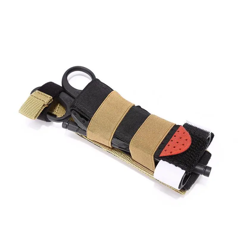 Tactical Tourniquet And  Scissor Pouch With Heavy Duty Fast Release Design For Outdoor Emergency Hiking Camping