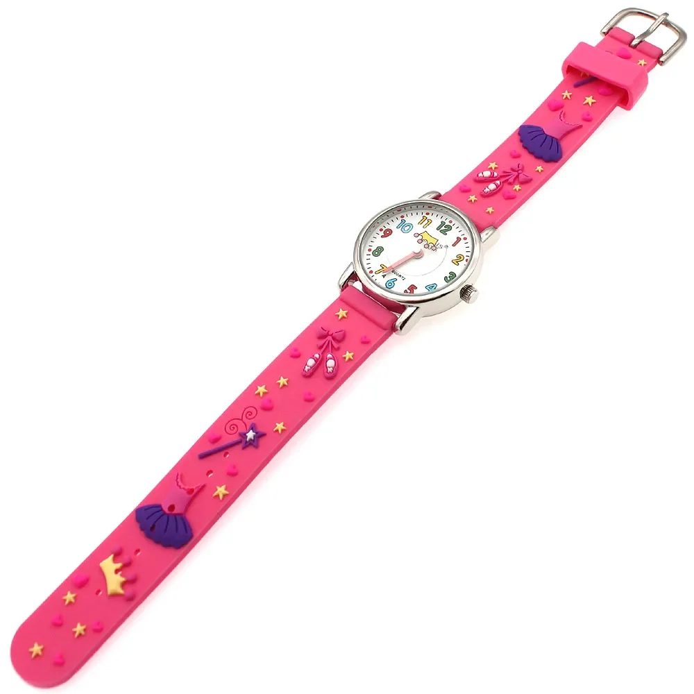 High Quality Cute Crown Girls Watch Cartoon children watch girls Rubber kids watches Silicone Quartz Wristwatches A29