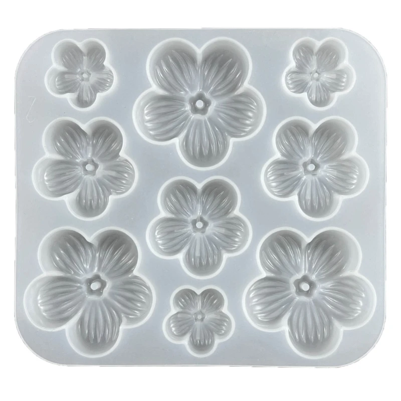 Flower Resin Mold 3D Cherry Flower Silicone Molds DIY Necklace Earrings Jewelry Making Fragrance-Gypsum Diffusers Molds