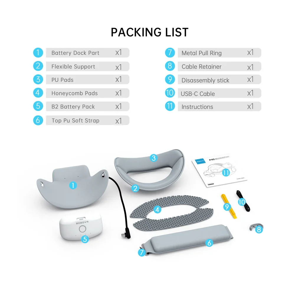 BOBOVR P4S Battery Strap Compatible with PICO 4 Ultra And Ultra Enterprise Virtual Reality Headset Accessory