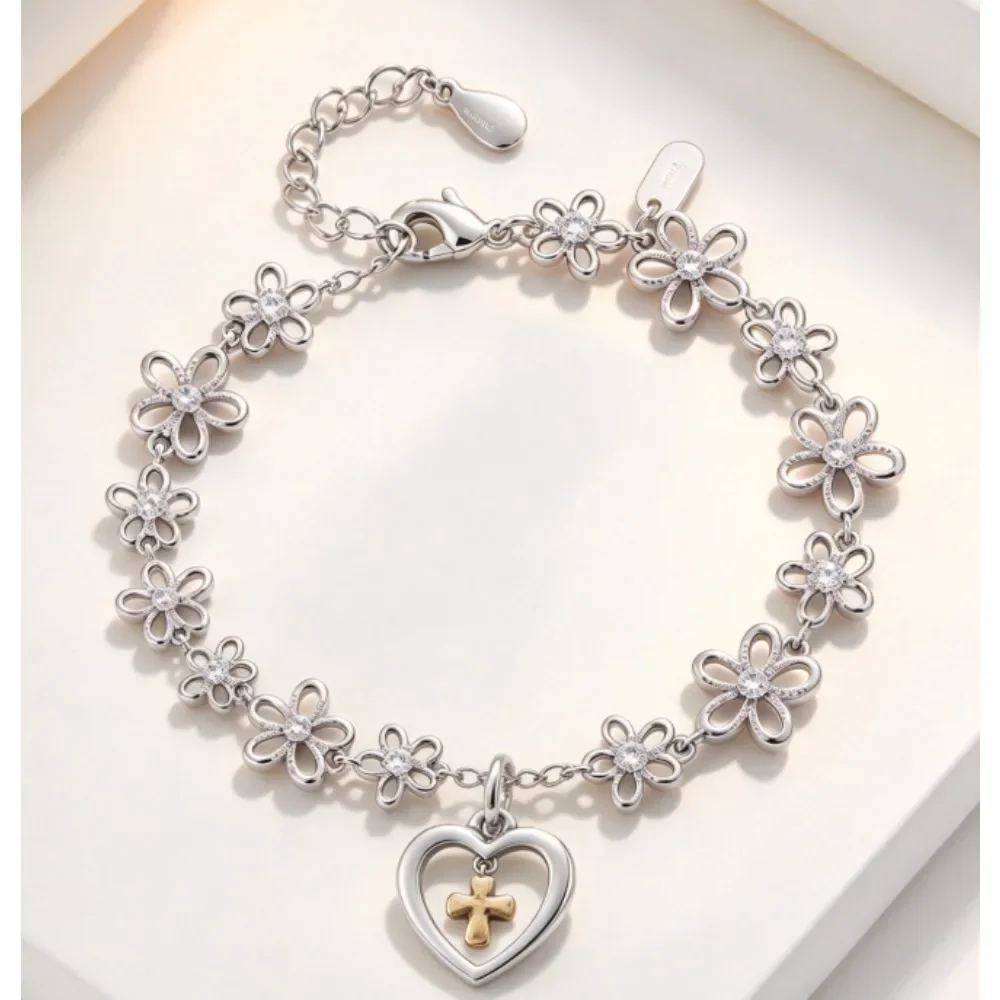 2027 S925 Sterling Silver Boho Daisy Charm Floral Bracelet Collection Flower Shaped Chain Links Seasonal Faith Themed Pendants Adjustable Extension Chain High Quality S925 Silver Material Timeless Romantic Style Great Anniversary Holiday Surprise Gift 5