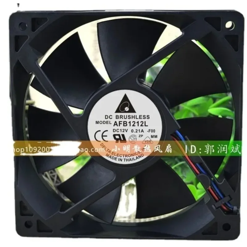 

New Cooler Fan for Delta AFB1212L 12CM 12025 12V 0.21A Double Ball Server Fan Radiator 120*120*25MM