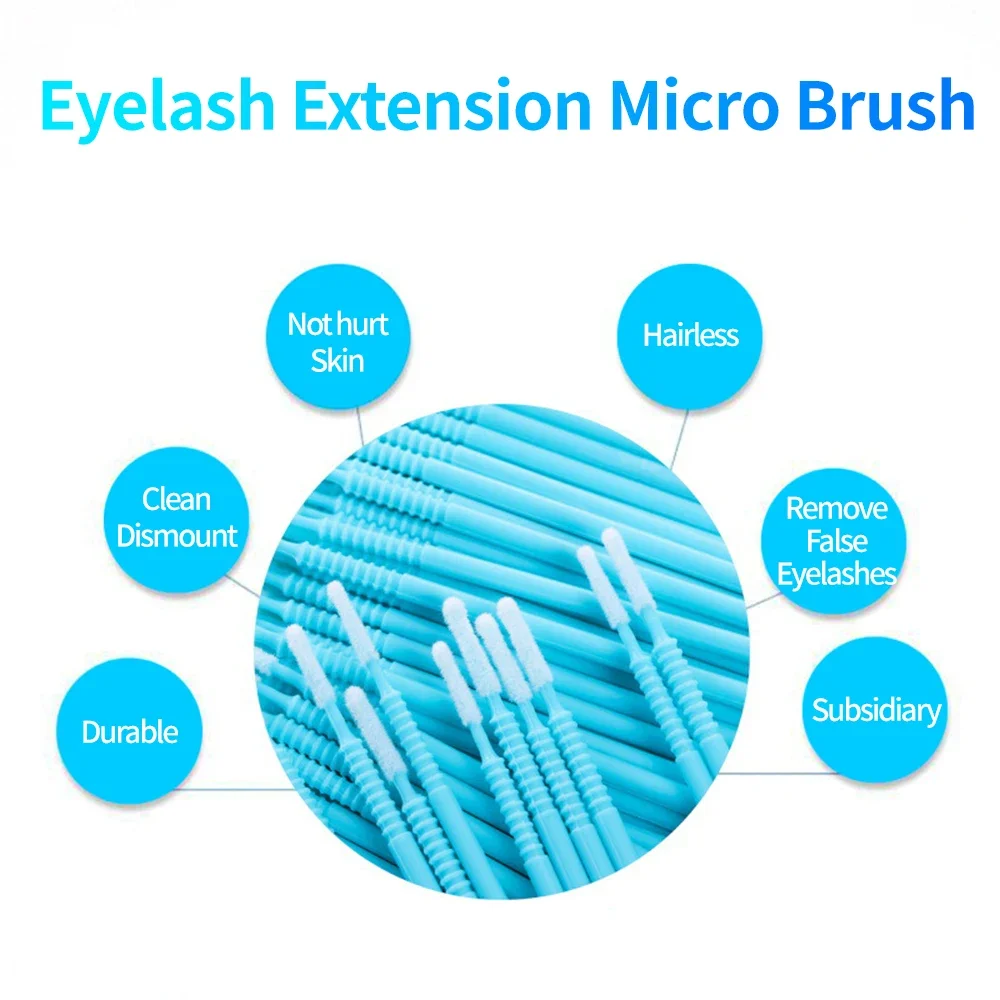 100本入り マイクロブラシ まつげエクステブラシ まつげグルー洗浄用メイクブラシ まつげエクステ用品 アクセサリー マイクロブラシ