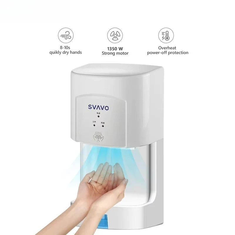 Commercial Mini Electric Sensor Seche Mains ABS Plastic Secador De Manos Home for Toilet Bathroom Automatic Hand Dryer